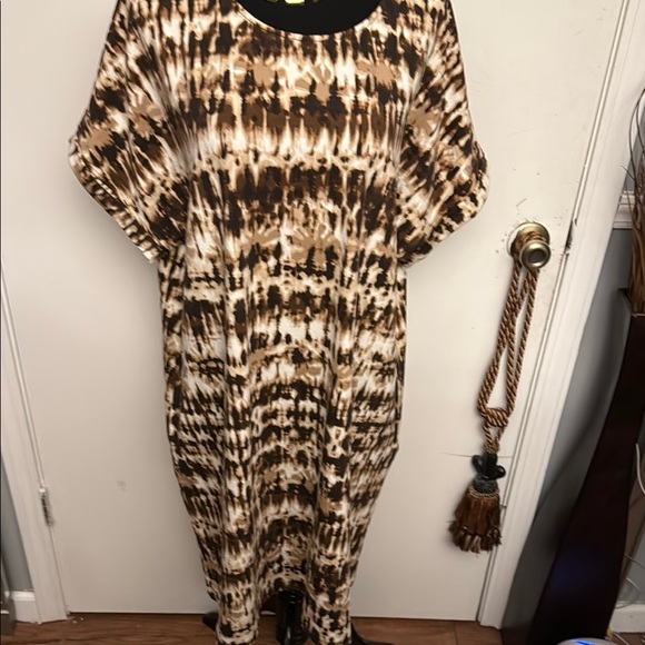 Signature collection Dresses & Skirts - Elegant Brown Patterned Dress